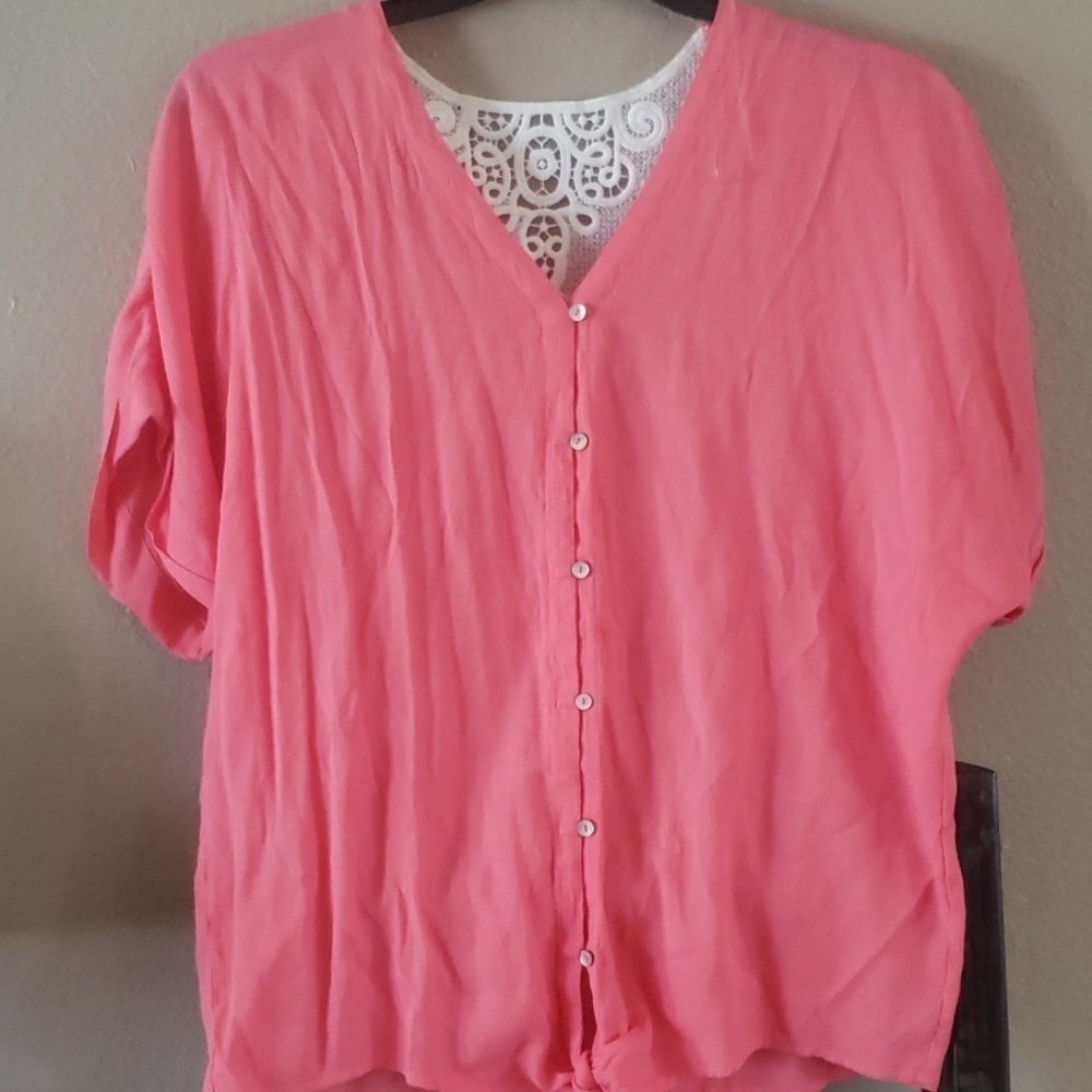 Large coral‎ pink Entro shirt